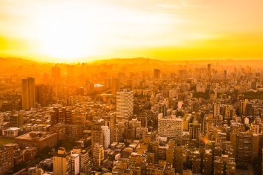 Taipei şehrinin güzel mimarisi