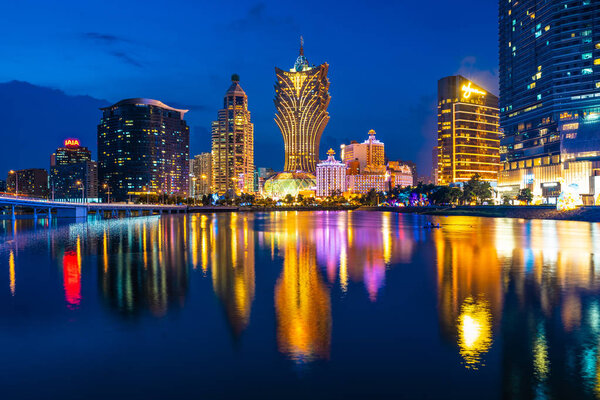 Архитектура строит город в Макао
