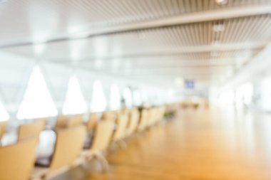 Soyut bulanıklık ve Havaalanı terminal yolcu için trans defocused