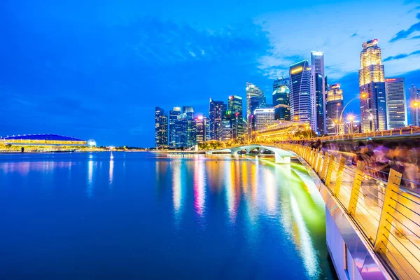 Singapura, 20 de janeiro de 2019: belo edifício de arquitetura skyscra — Fotografia de Stock