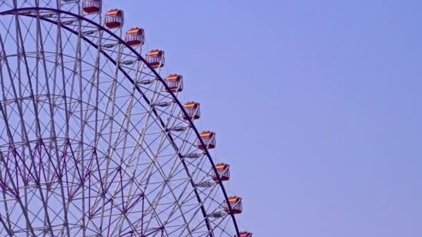 Scenic Footage Ferris Wheel Amusement Festival Park — Stock Video
