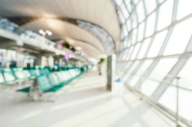 Soyut bulanıklık ve ufuk Havaalanı terminal iç