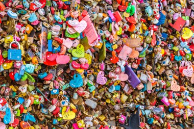 Seoul, Güney Kore 6 Aralık 2018: aşk anahtar namsan Dağı'nda