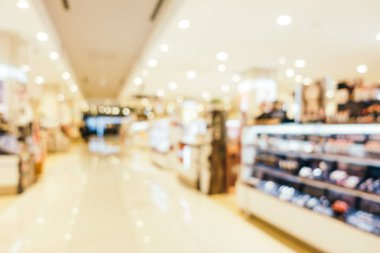 Arkaplan için mağaza içi soyut bulanıklık ve odaklanmış alışveriş merkezi