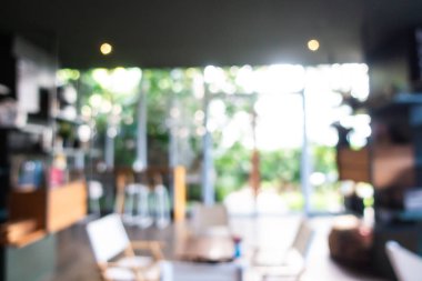 Soyut bulanıklık ve ufuk kafe Cafe ve büfe restoran iç arka planı için