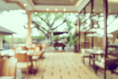 Soyut bulanıklık ve ufuk Restoran açık büfe ve kafe Cafe iç arka planı için
