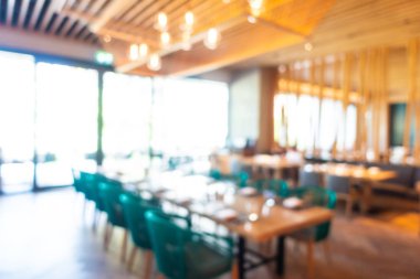 Soyut bulanıklık ve ufuk kafe Cafe ve büfe restoran iç arka planı için