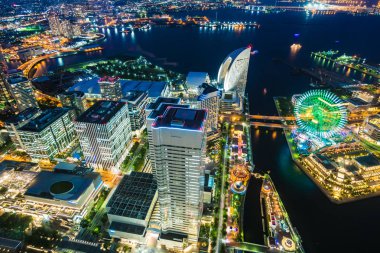 Güzel yapı ve Mimarlık Yokohama şehir manzarası