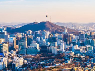 Bina Cityscape Seoul City güzel mimari