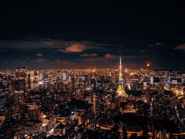 Hermosa arquitectura y construcción de paisaje urbano tokyo —  Fotos de Stock