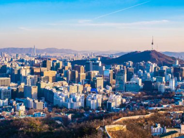 Bina Cityscape Seoul City güzel mimari