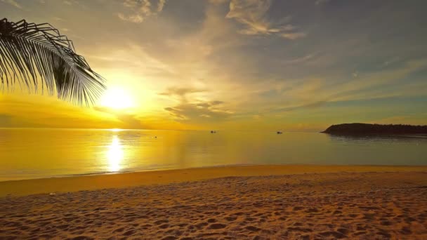 Imagens Tranquilas Belo Mar Ondulado Pôr Sol — Vídeo de Stock