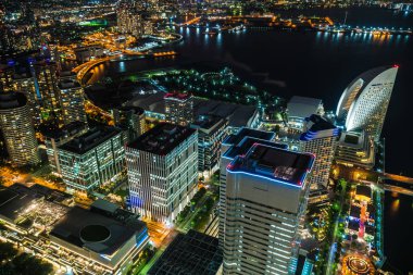 Güzel dış yapı ve Mimarlık Yokohama şehir manzarası Japonya