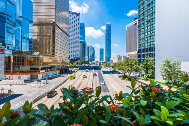 Hong kong, Çin - 15 Eylül, 2018: güzel mimari ofis hongkong City dış gökdelen Binası