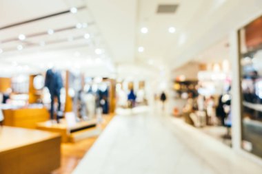 Soyut bulanıklık ve ufuk lüks alışveriş merkezi mağazası iç arka planı için