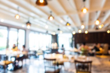 Soyut bulanıklık ve ufuk kafe Cafe ve büfe restoran iç arka planı için