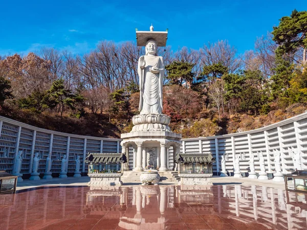 Krásný Buddhismus Socha Bongeunsa Temple City Soul Jižní Korea — Stock fotografie