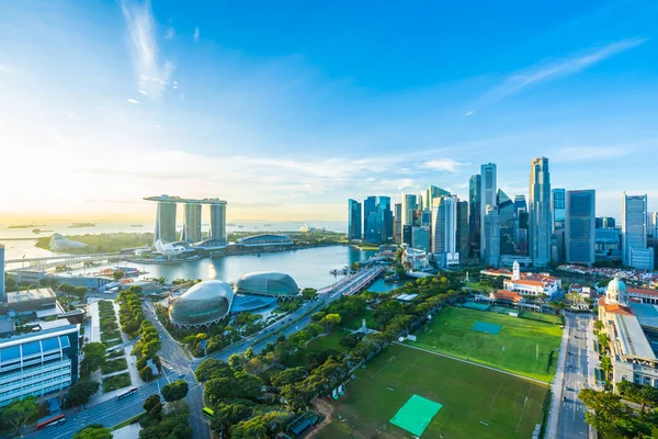 Prachtige Architectuur Bouwen Exterieur Stadsgezicht Skyline Van Stad Van Singapore — Stockfoto