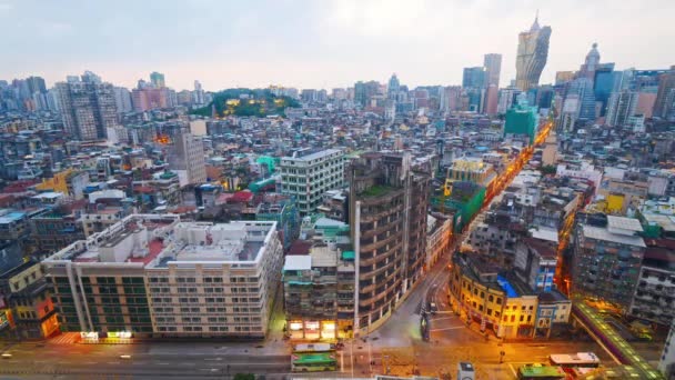 Záběry Krásného Moderního Asijského Města Časovým Odstupem — Stock video