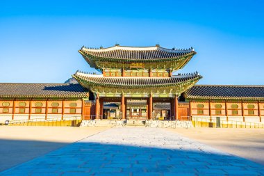 Gyeongbokgung Sarayı Seul Güney Kore'de bina güzel mimari