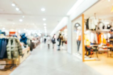 Soyut bulanıklık ve ufuk lüks alışveriş merkezi mağazası iç arka planı için