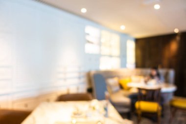 Soyut bulanıklık ve ufuk kafe Cafe ve büfe restoran iç arka planı için