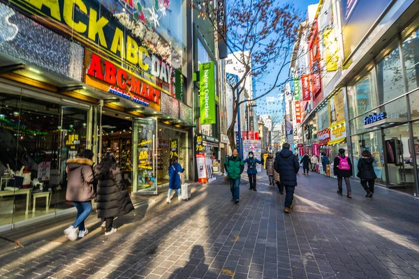 Seúl Corea Del Sur Diciembre 2018 Myeong Dong Market Lugar — Foto de Stock