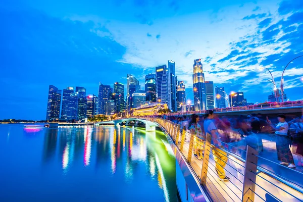 Сінгапур Січня 2019 Прекрасної Архітектури Будівлі Навколо Marina Bay Сінгапурі — стокове фото