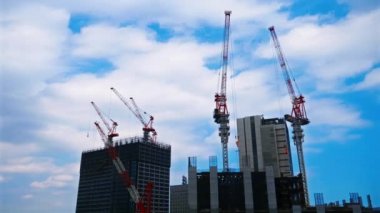 modern Asya şehrinde şantiye görüntüleri