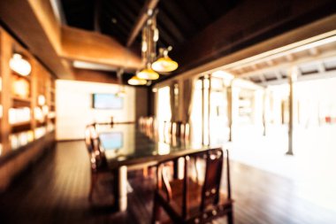 Arka plan için soyut bulanık restoran ve kafenin içi