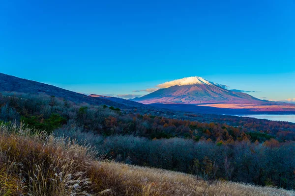 Beautiful Landscape Fuji Mountain Yamanakako Yamanaka Lake Autumn Season Japan — Stock Photo, Image