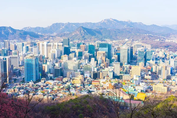 Güzel Manzara Mimari Seoul City Güney Kore Bina Cityscape — Stok fotoğraf