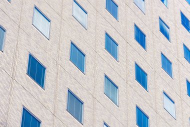 Güzel mimari gökdelen office iş cam pencere şekli ile kurma