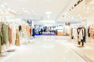 Soyut bulanıklık ve ufuk lüks alışveriş merkezi mağazası iç arka planı için