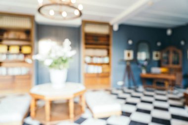 Soyut bulanıklık ve arka plan için otel lobisi.