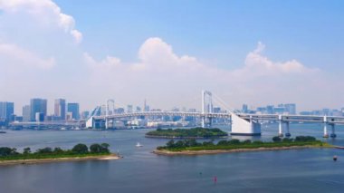 Modern megalopolis Asya şehrinin manzaralı görüntüleri