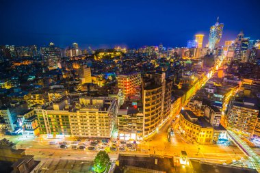 Bina Cityscape macau şehir manzarası geceleri güzel mimari