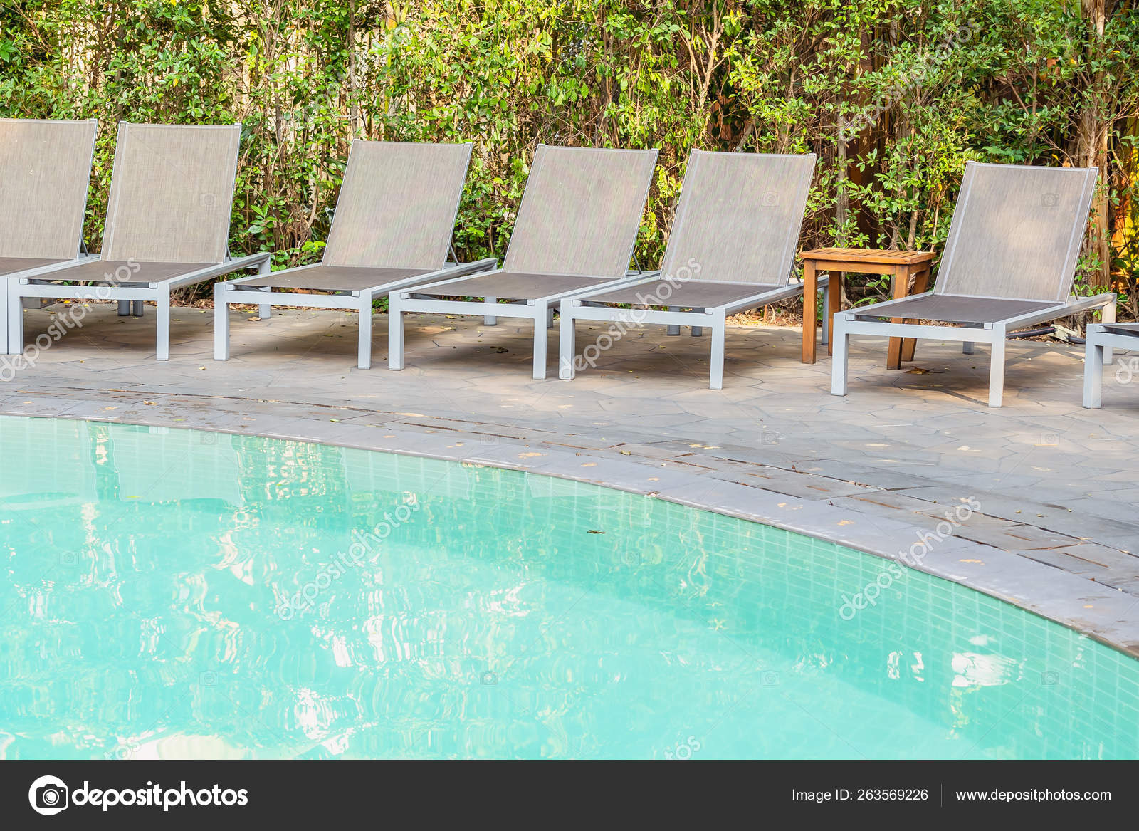 Empty Chair Swimming Pool Hotel Resort Travel Leisure