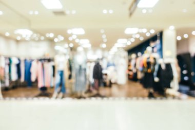 Soyut bulanıklık ve ufuk lüks alışveriş merkezi mağazası iç arka planı için