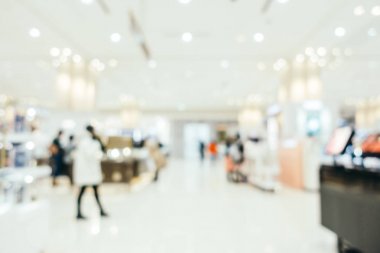 Soyut bulanıklık ve ufuk lüks alışveriş merkezi mağazası iç arka planı için