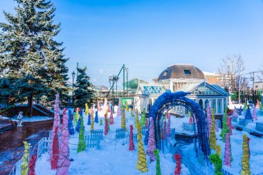 Sapporo Hokkaido, Japonya - 3 Şubat 2019 Shiroi koibito Çikolata Fabrikası landmark Sapporo şehir Hokkaido Japonya