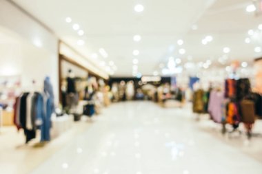 Arkaplan için mağaza içi soyut bulanıklık ve odaklanmış alışveriş merkezi