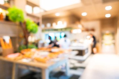 Soyut bulanıklık ve ufuk kafe Cafe ve büfe restoran iç arka planı için