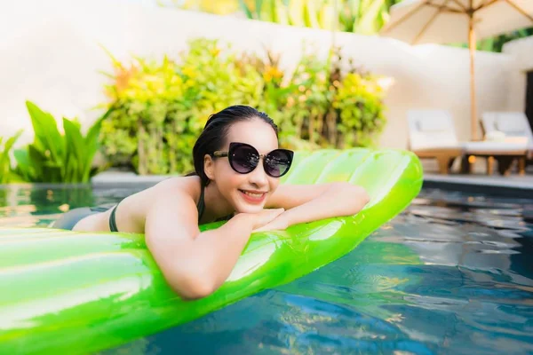 Retrato Bonito Jovem Asiático Mulher Sorriso Feliz Relaxar Lazer Borracha — Fotografia de Stock