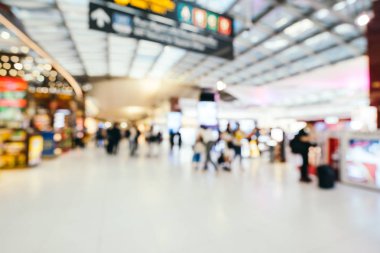 Soyut bulanıklık ve ufuk Havaalanı terminal iç
