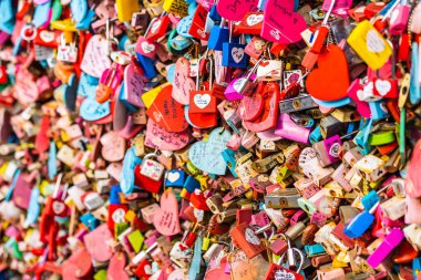 Seoul, Güney Kore 6 Aralık 2018: aşk anahtar namsan Dağı'nda