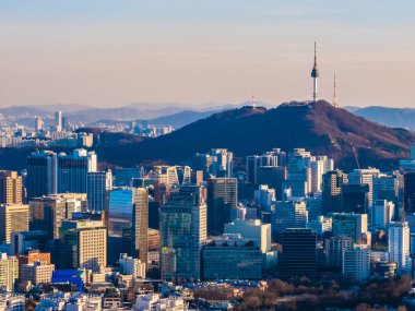 Bina Cityscape Seoul City güzel mimari