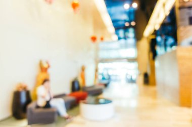 Soyut bulanıklık ve arka plan için otel lobisi.