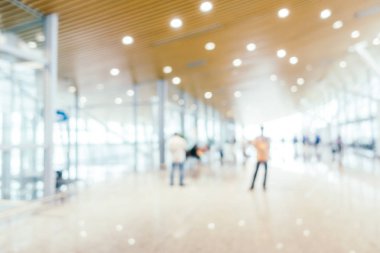 Soyut bulanıklık ve ufuk Havaalanı yolcu taşıma iç arka plan için için terminal