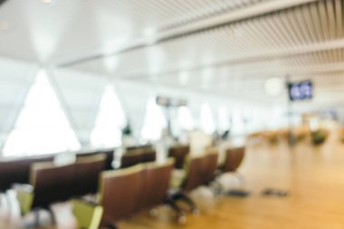 Soyut bulanıklık ve ufuk Havaalanı terminal yolcu taşıma veya iş için arka plan için iç seyahat